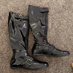 Taryn Rose Black Over the Knee Boots